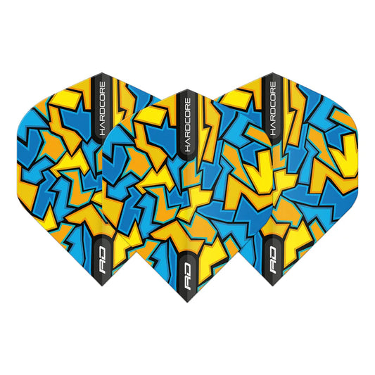 Blue Crackle Hardcore Radical Standard Dart Flights