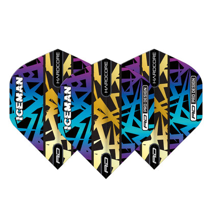 Red Dragon Hardcore Premium Gerwyn Price Rainbow & Gold Standard Dart Flights