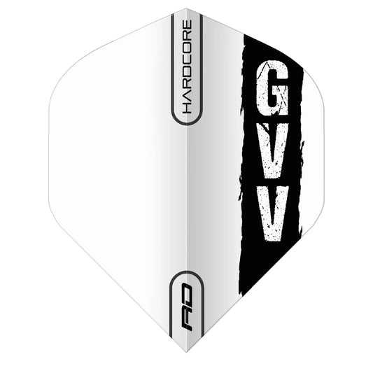 Red Dragon Gian van Veen Black & White Hardcore Standard Dart Flights