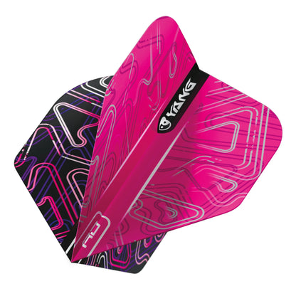 Red Dragon Black & Pink Yin Yang Standard Darts Flights