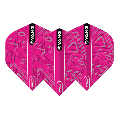 Red Dragon Black & Pink Yin Yang Standard Darts Flights