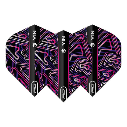 Red Dragon Black & Pink Yin Yang Standard Darts Flights