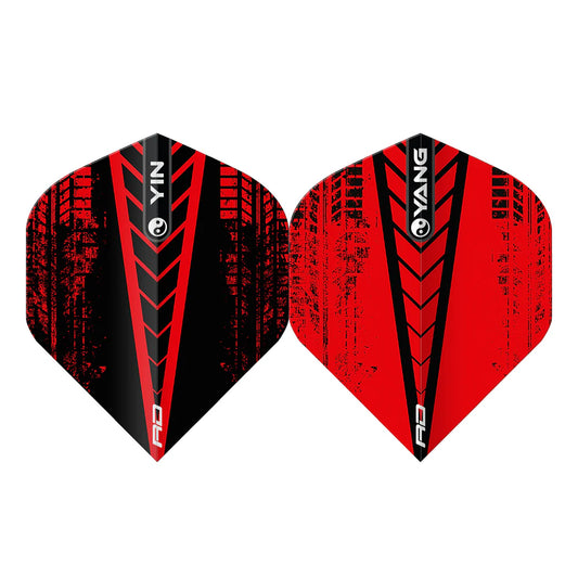 Black & Red Yin Yang Dart Flights