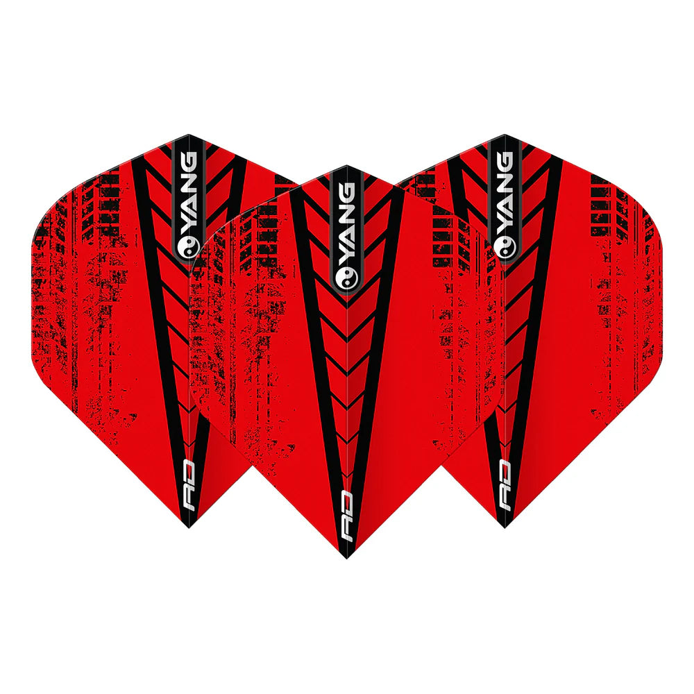 Black & Red Yin Yang Dart Flights