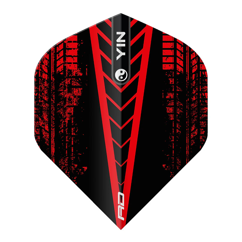 Black & Red Yin Yang Dart Flights
