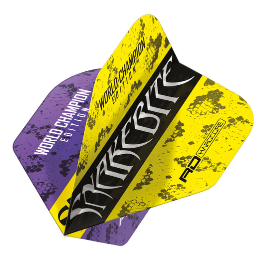 Peter Wright Purple & Yellow Yin Yang Standard Darts Flights