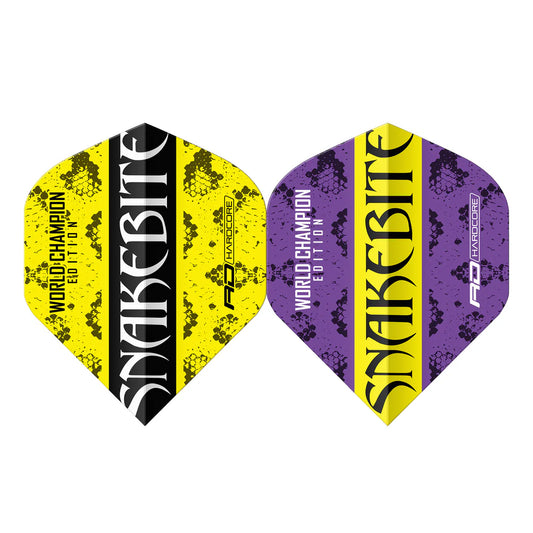 Peter Wright Purple & Yellow Yin Yang Standard Darts Flights