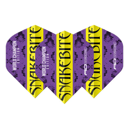 Peter Wright Purple & Yellow Yin Yang Standard Darts Flights