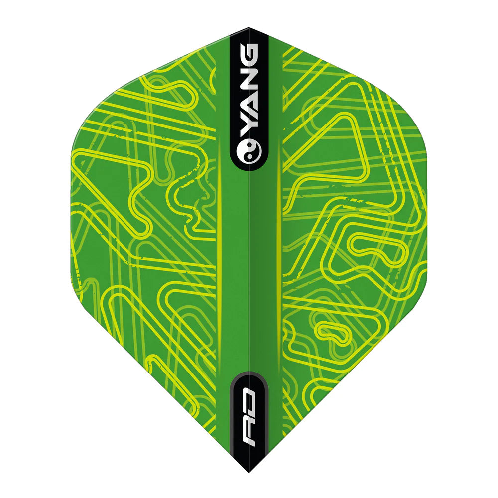 Red Dragon Yellow & Green Yin Yang Standard Dart Flights