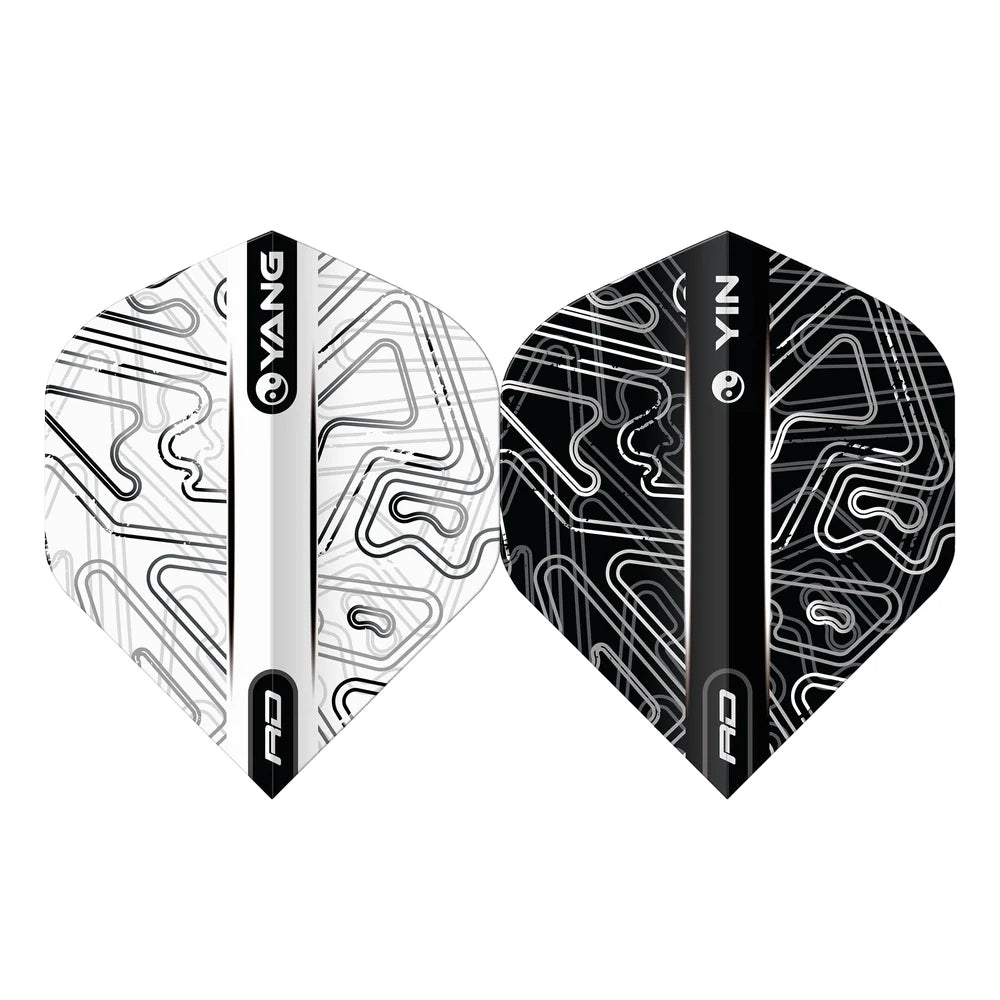 Red Dragon Black & White Yin Yang Standard Dart Flights