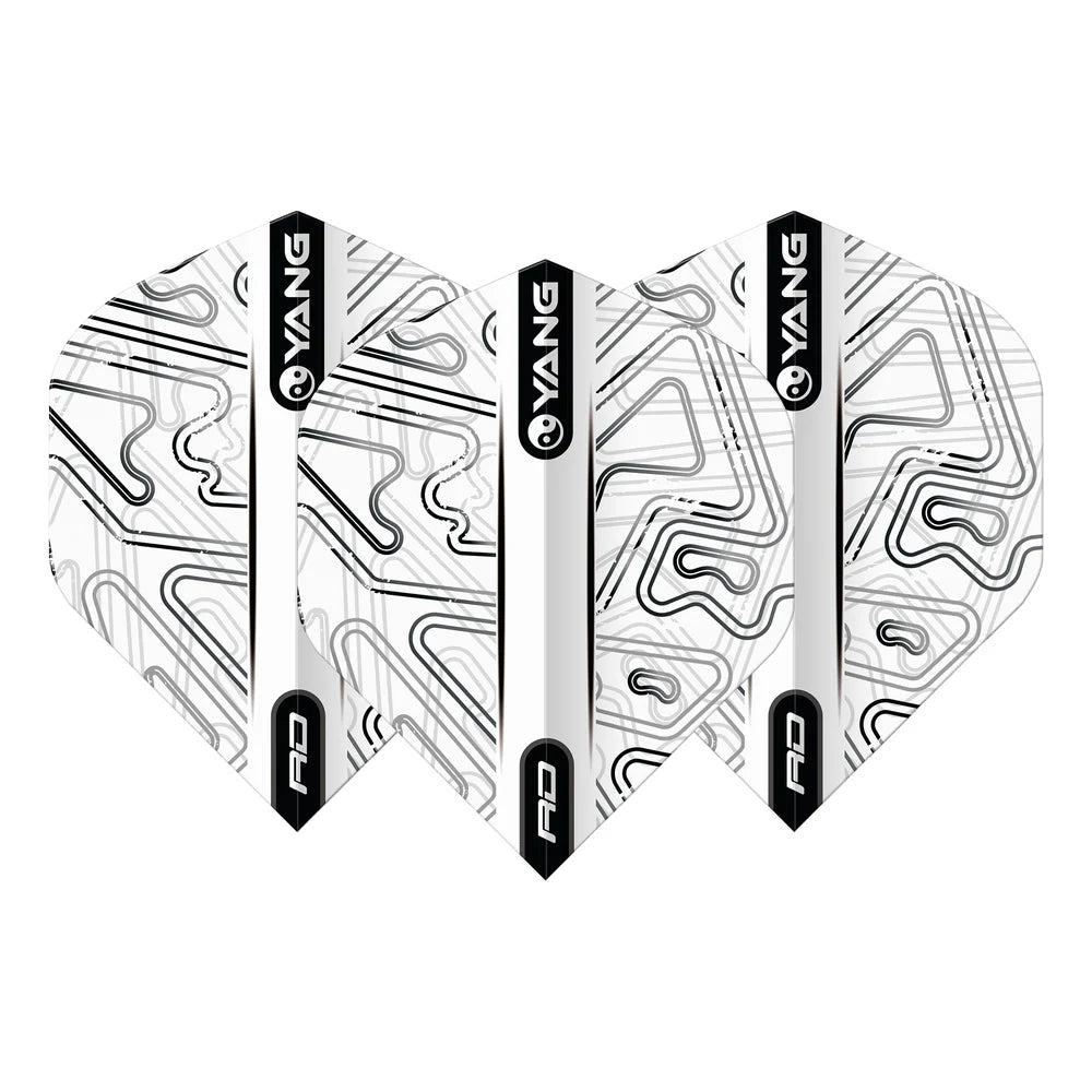 Red Dragon Black & White Yin Yang Standard Dart Flights