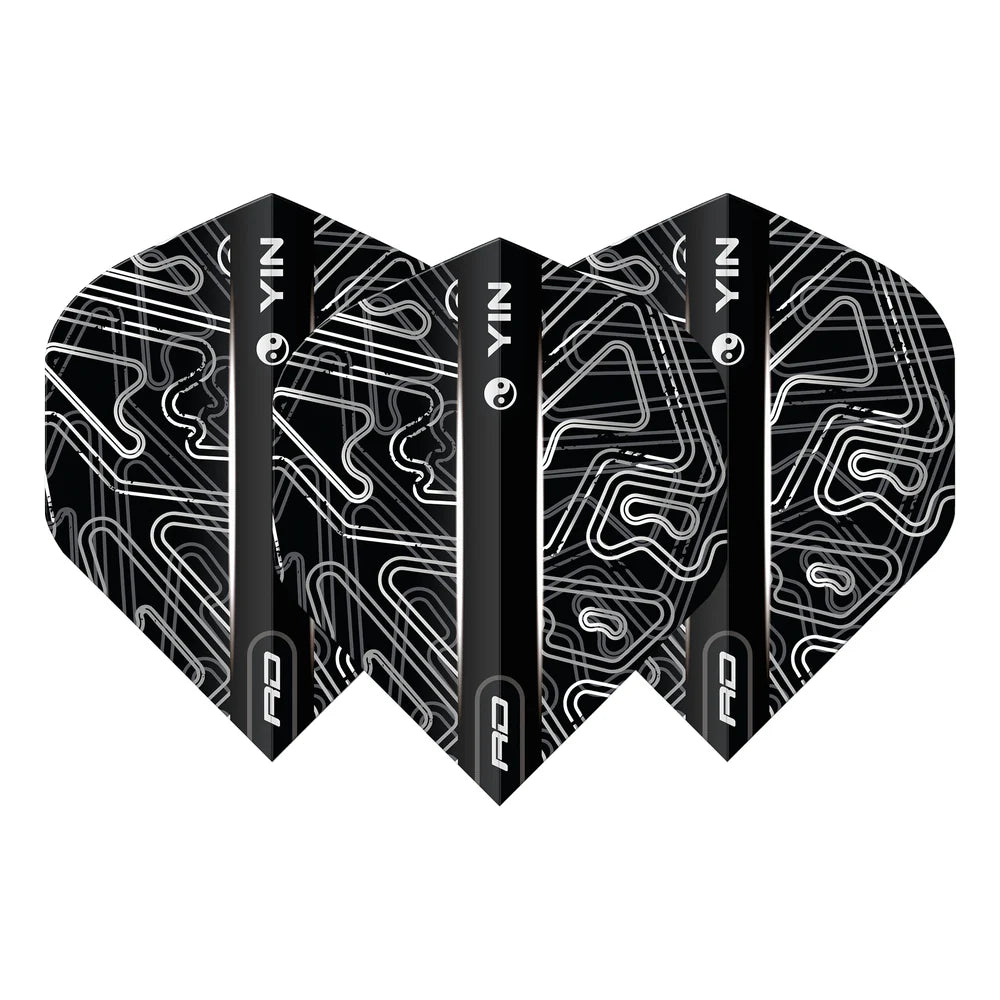 Red Dragon Black & White Yin Yang Standard Dart Flights