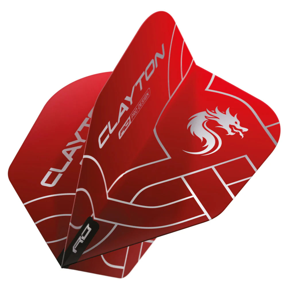 Jonny Clayton Red & Black No.6 Darts Flights