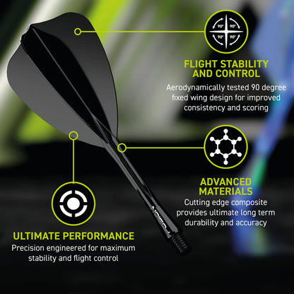 Winmau Fusion Arrow Integrated Darts Flights & Stems