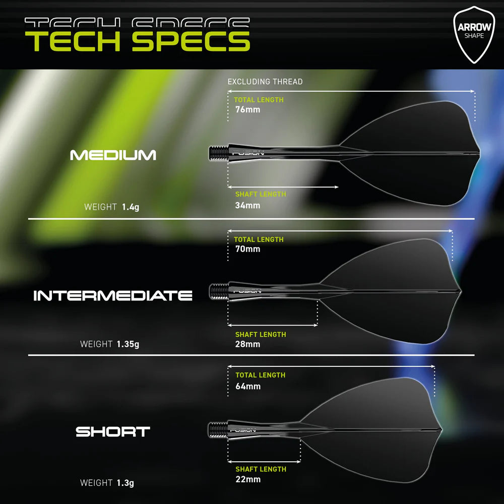 Winmau Fusion Arrow Integrated Darts Flights & Stems