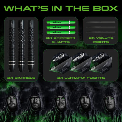 Unicorn Wraith Gary Anderson Phase 6 90% Tungsten Steel Tip Darts