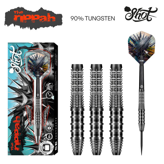 Shot Gnarly Rippah 90% Tungsten Steel Tip Darts