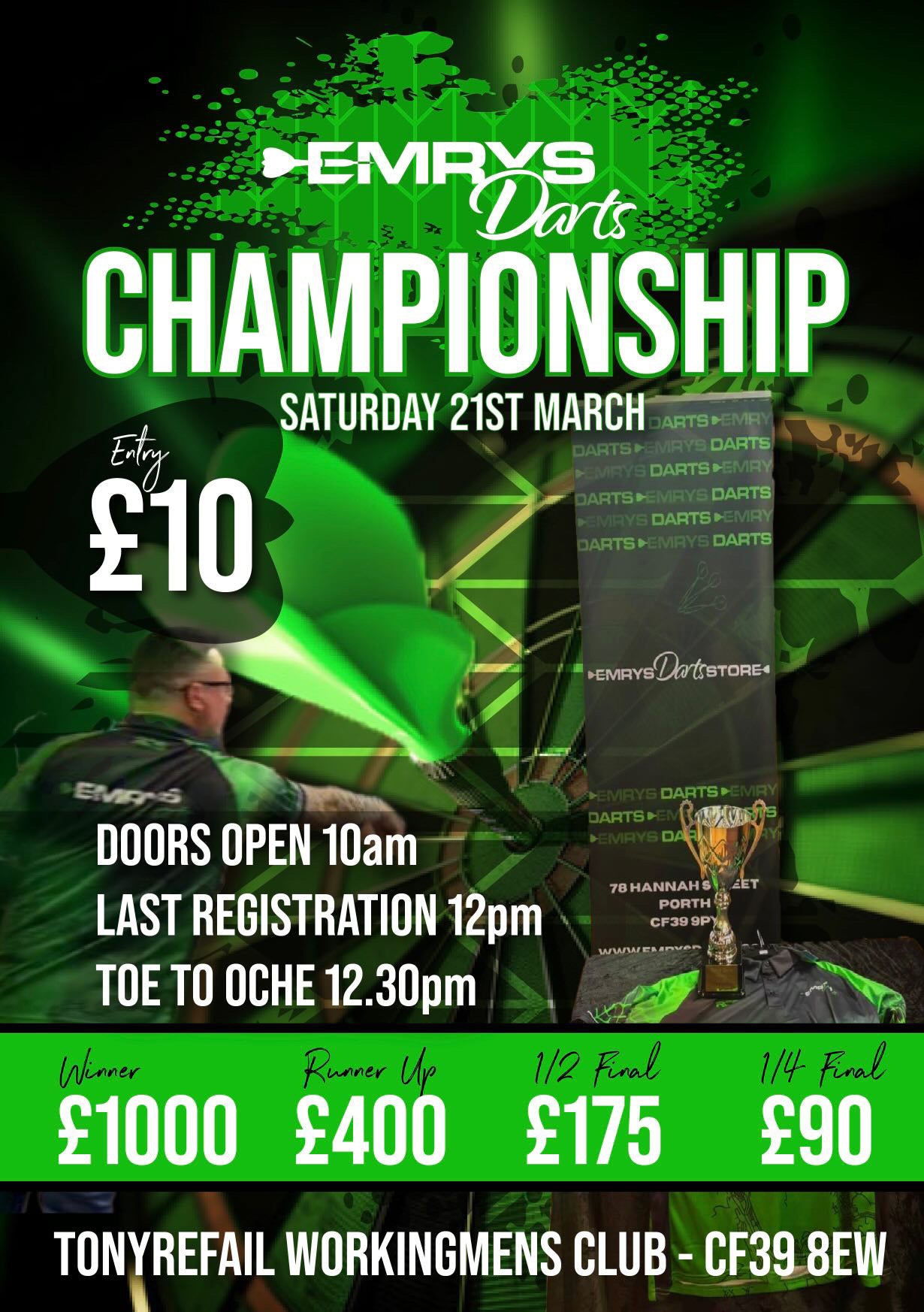 Emrys Darts Championship – Entry Ticket