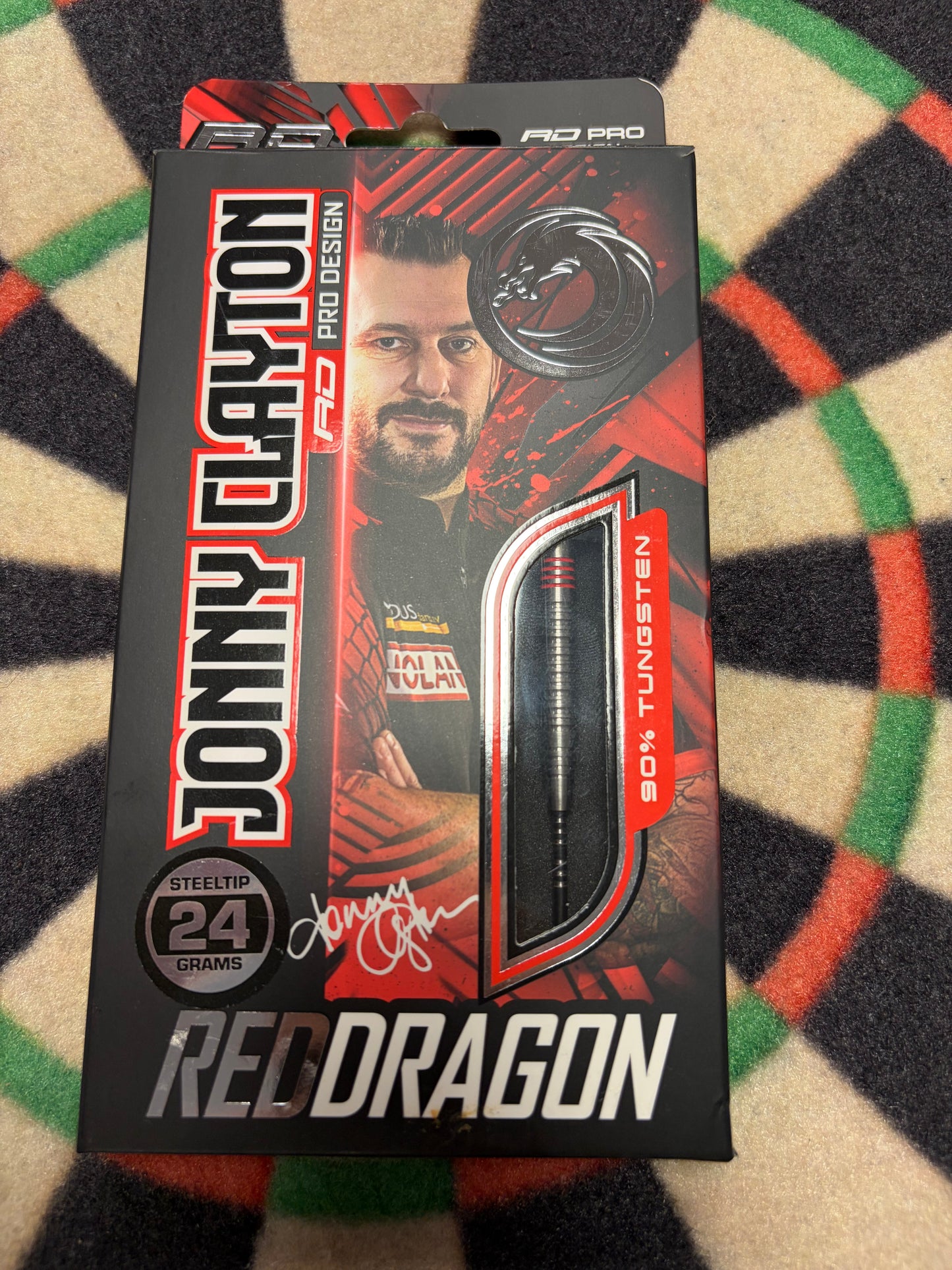 Red Dragon Jonny Clayton 24g Second Hand Darts 8/10
