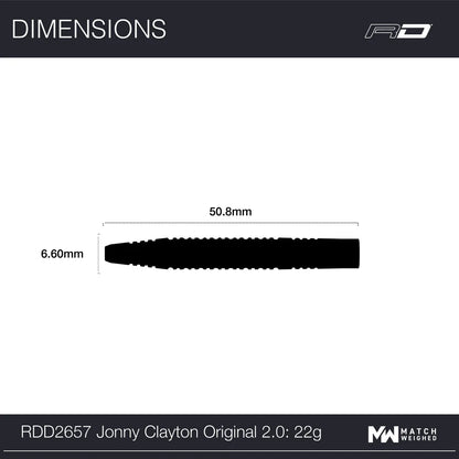 Jonny Clayton Original 2.0 90% Tungsten Darts