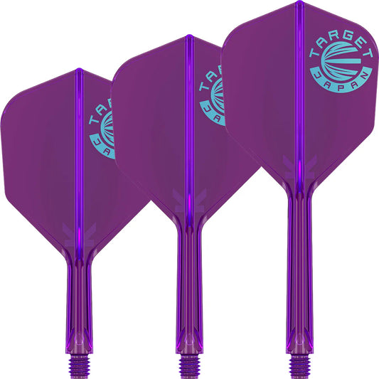 Target Japan Logo Purple K-Flex No6 Integrated Darts Flights