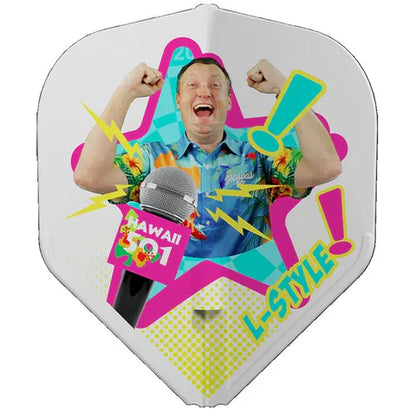 L-Style Wayne Mardle L1 EZ White Darts Flights