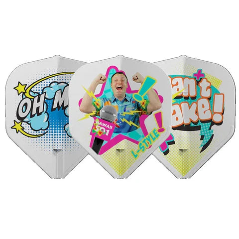 L-Style Wayne Mardle L1 EZ White Darts Flights