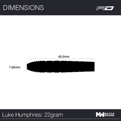 Luke Humphries TX1 Pioneer 90% Tungsten Darts