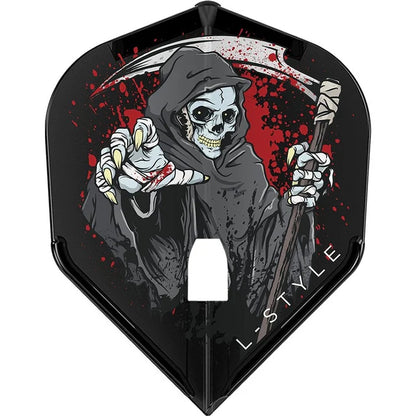 L Style L3 Pro Flights Adam Stella V1 Black with Grim Reaper Design Black