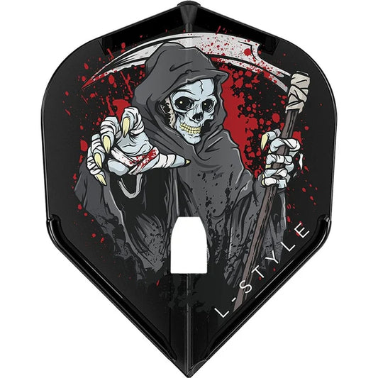 L Style L3 Pro Flights Adam Stella V1 Black with Grim Reaper Design Black