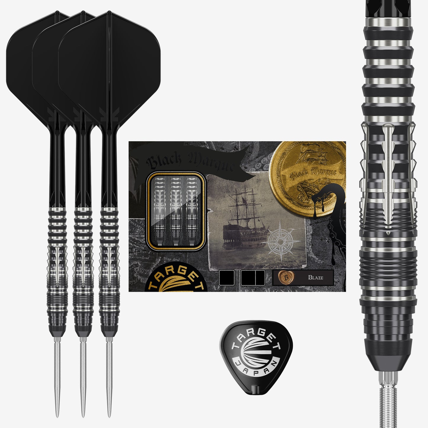 Target Japan Black Marquee Blaze 90% Tungsten SP Darts