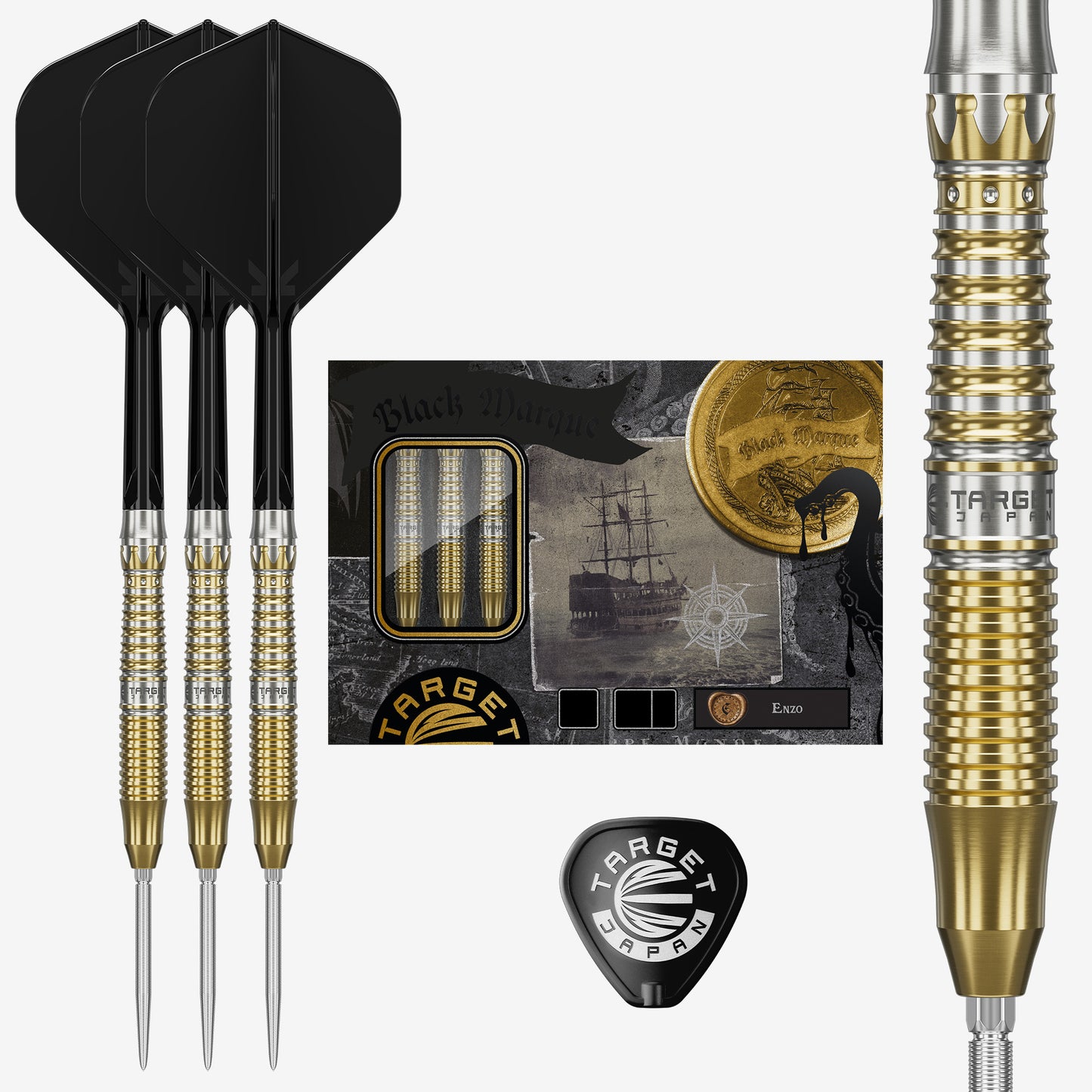 Target Japan Black Marquee Enzo 90% Tungsten SP Darts