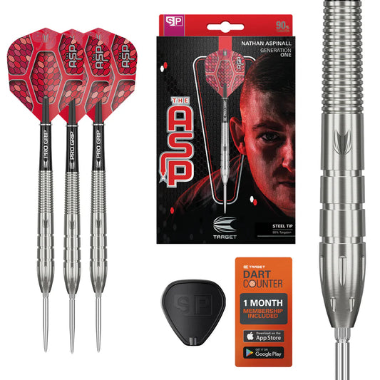 Target Nathan Aspinall Generation 1 90% Tungsten Swiss Point Steel Tip Darts