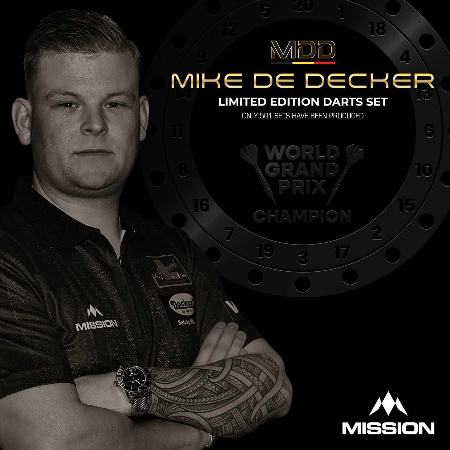 Mike De Decker Limited Edition 95% Tungsten Darts
