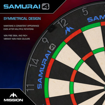 Mission Samurai 4 Graphite Grey Dartboard