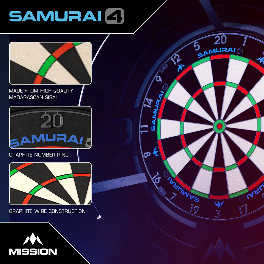 Mission Samurai 4 Graphite Grey Dartboard