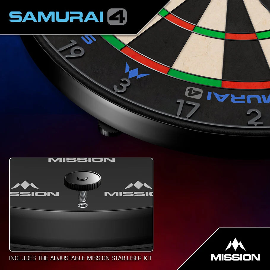 Mission Samurai 4 Graphite Grey Dartboard
