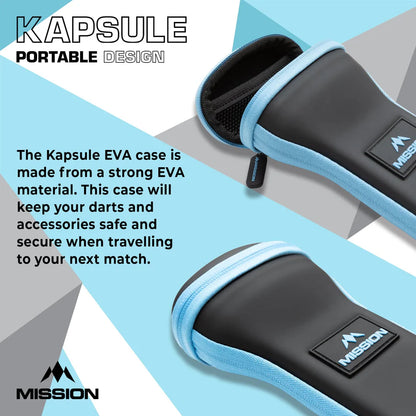 Mission Kapsule Darts Case - Black & Blue