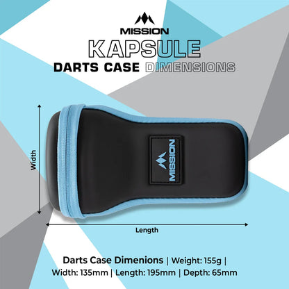 Mission Kapsule Darts Case - Black & Blue