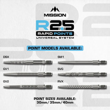 Mission R2.5 Rapid Dart Points - DSX