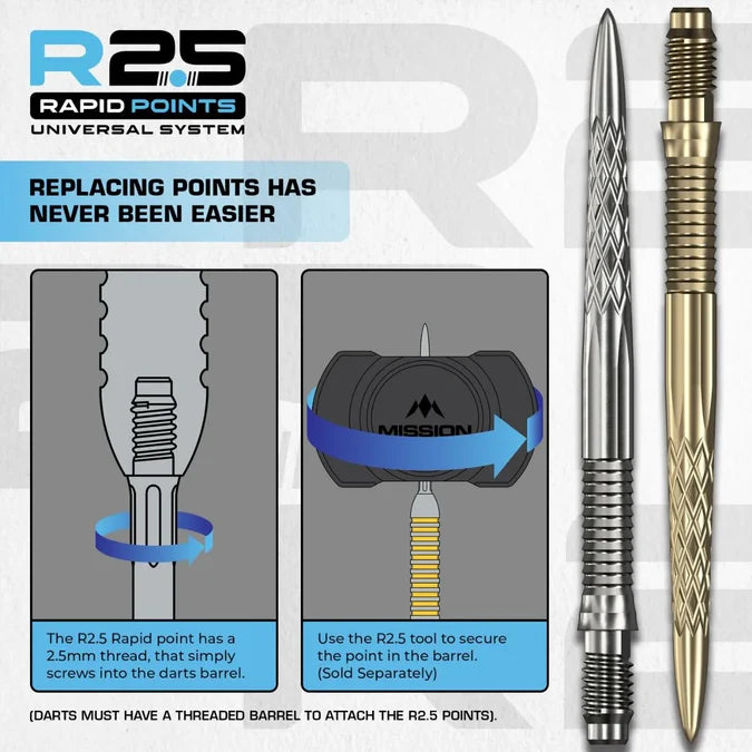 Mission R2.5 Rapid Dart Points - DSX
