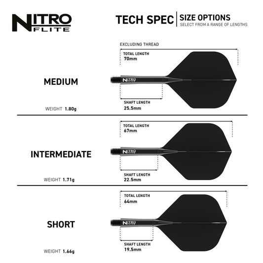 Red Dragon Nitro Flite - Integrated Flight and Shaft Black & Black