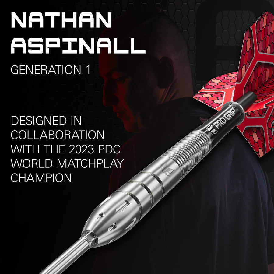 Target Nathan Aspinall Generation 1 90% Tungsten Swiss Point Steel Tip Darts