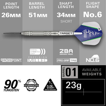 Shane McGuirk 90% Tungsten Swiss Point Darts