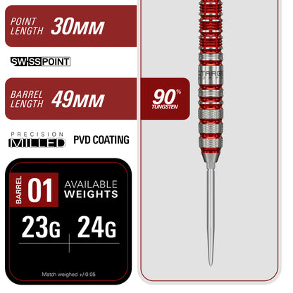 Target Japan Black Marquee Spinel 90% Tungsten SP Darts