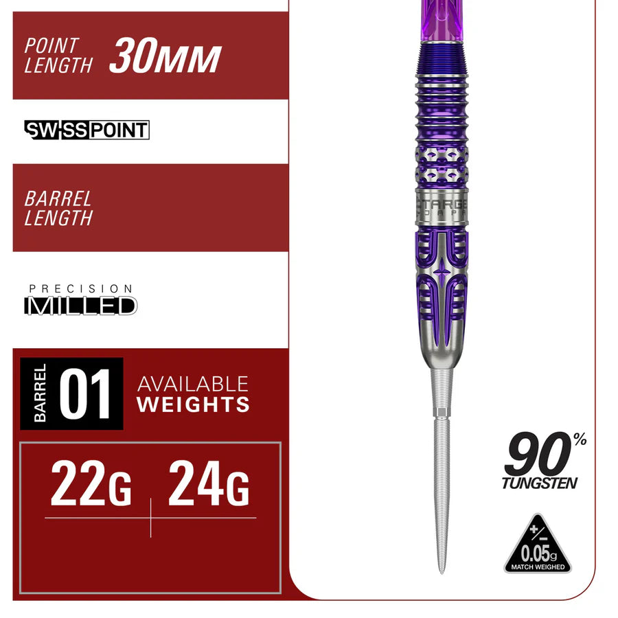 Target Japan Kasumi Sato Endeavour G3 90% Tungsten Swiss Point Steel Tip Darts
