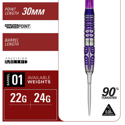 Target Japan Kasumi Sato Endeavour G3 90% Tungsten Swiss Point Steel Tip Darts
