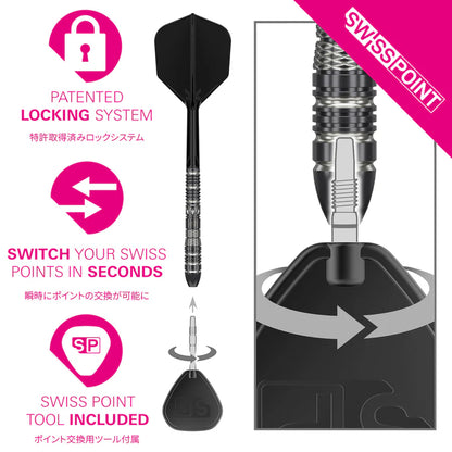 Target Japan Black Marque Dragon G3 90% Tungsten SP Steel Tip Darts
