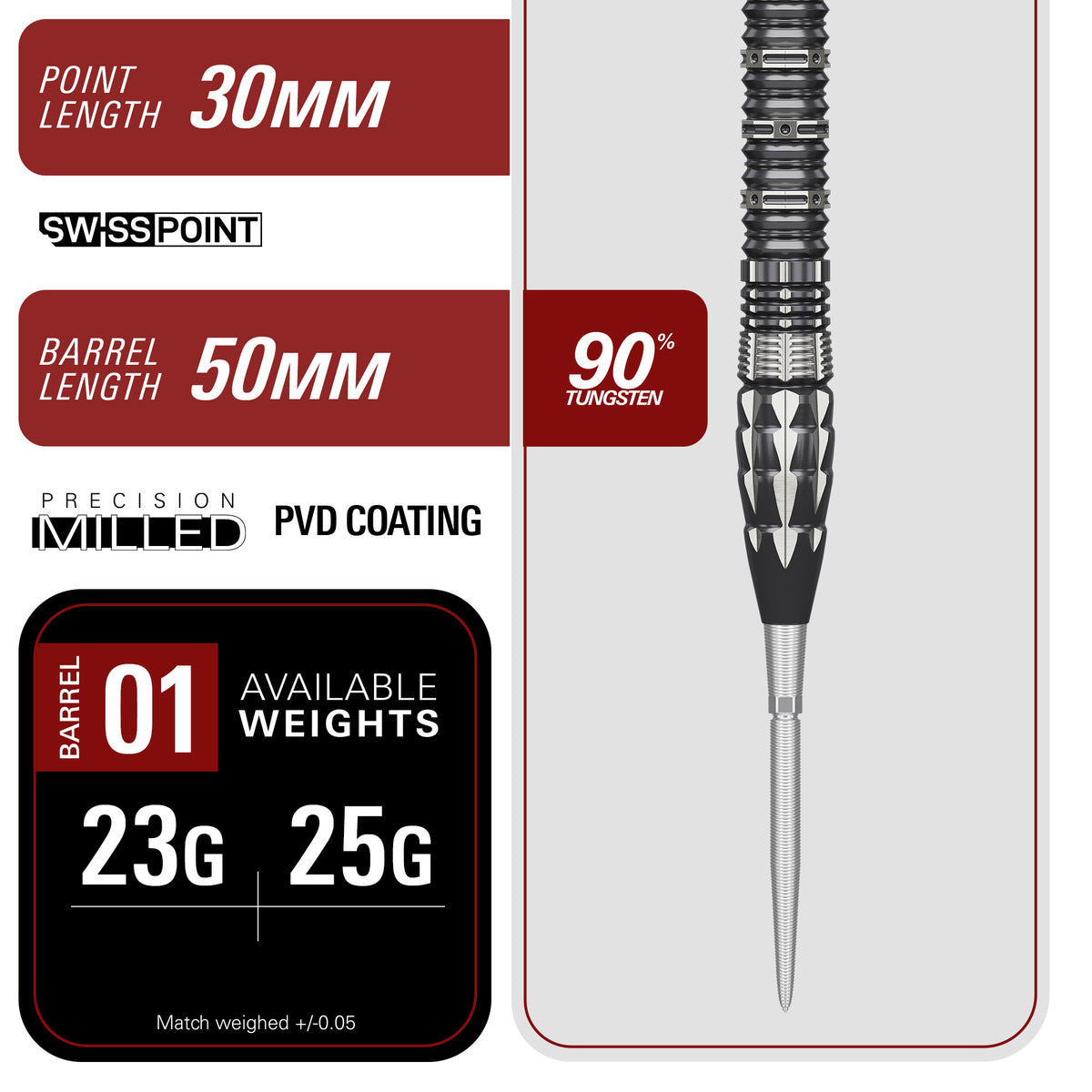 Target Japan Signature Series Pyro G12 90% Tungsten Swiss Point Darts