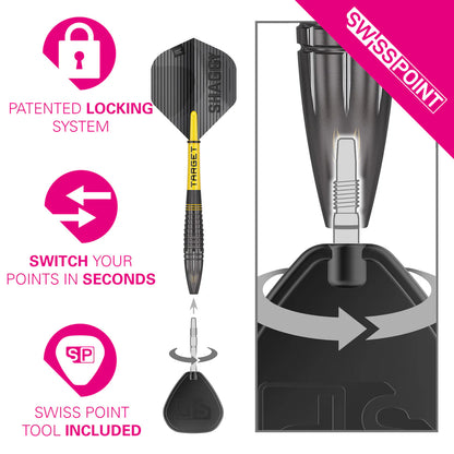 Scott Williams Black 90% Tungsten Swiss Point Darts